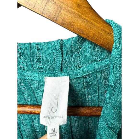 Jones New York Women’s Green Open Front Drape Cardigan Size M - Picture 10 of 10